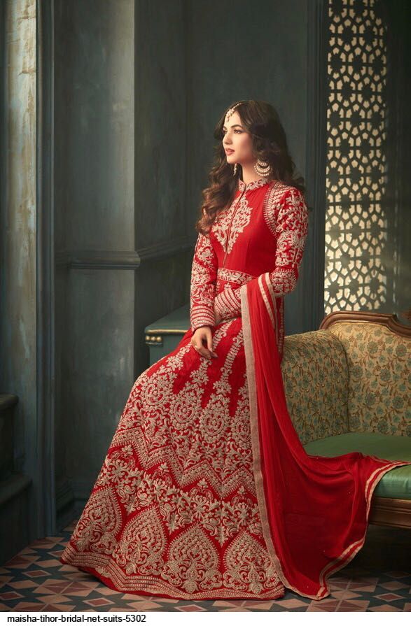 Maisha 5302 - Red Anarkali