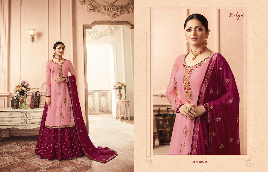 Nitya 5305 - Pink Plazzo