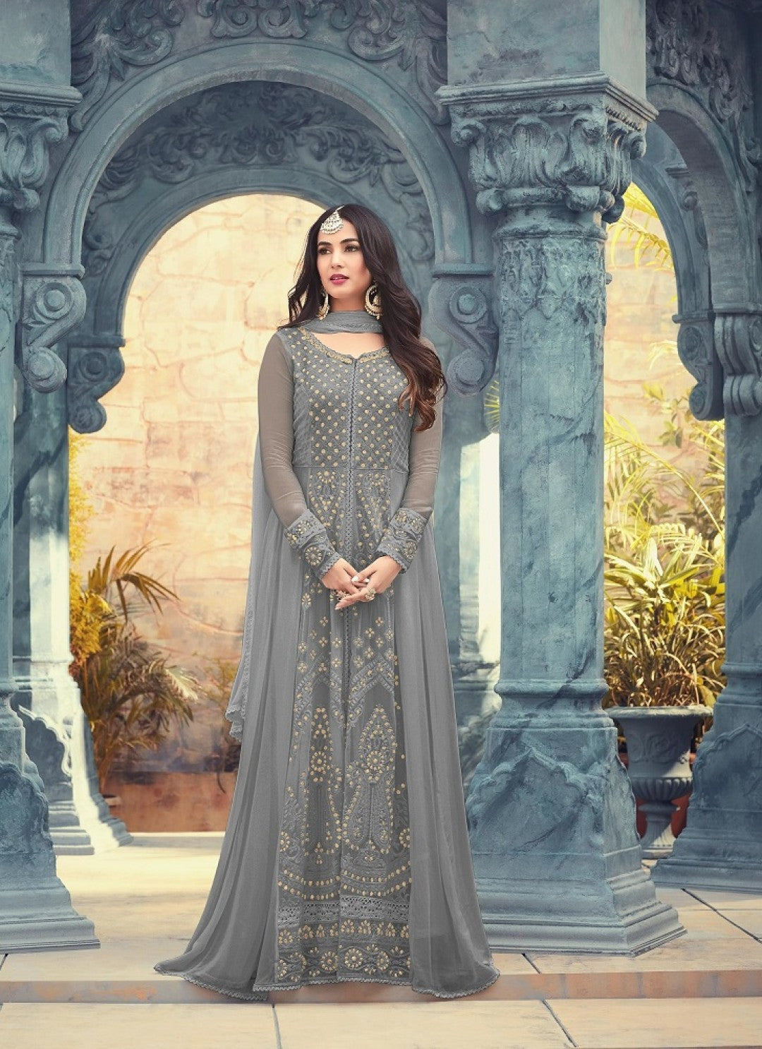 Maisha 5508C - Grey Anarkali