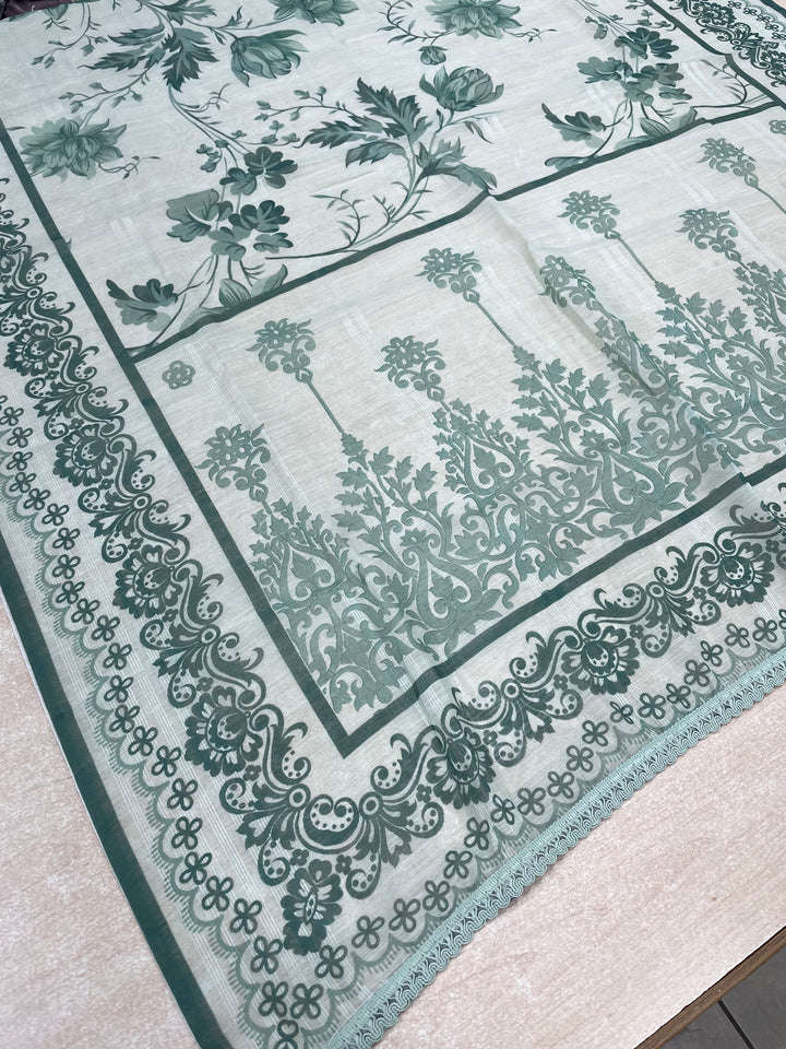 Tabeer – Turquoise Karma Collection inspired Lawn Suit - 3pcs