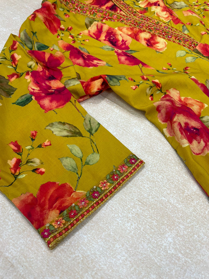 Zainab - 11066 - Cotton/Lawn A line Dress - 3 Pcs