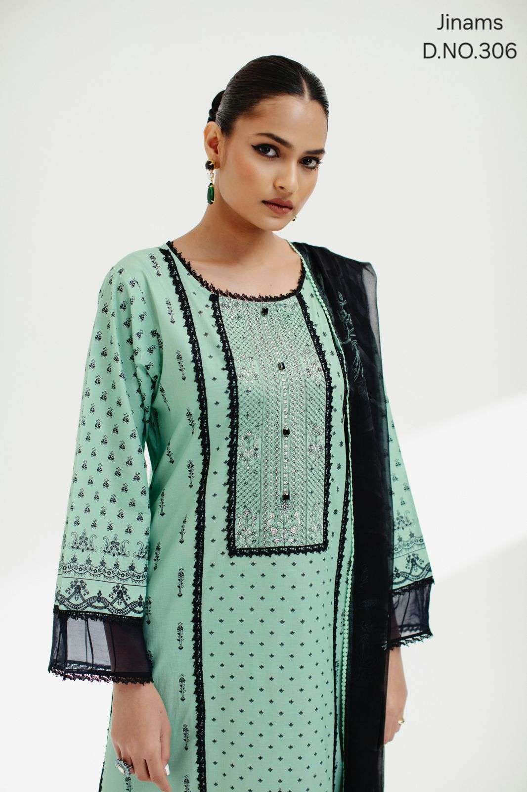 Jinams Aida 306 Premium lawn cotton salwar kameez - Unstitched