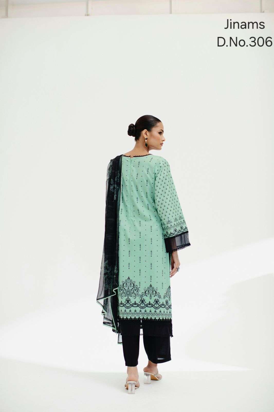 Jinams Aida 306 Premium lawn cotton salwar kameez - Unstitched