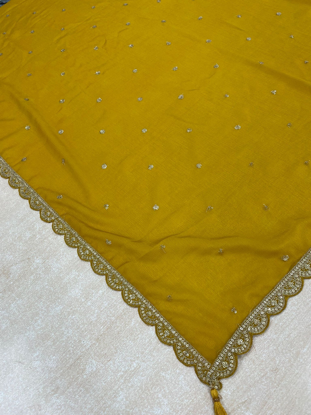 Nura - Mustard - Pure Silk Printed Plazo Kameez with Georgette Dupatta - Co-ord - 3pcs