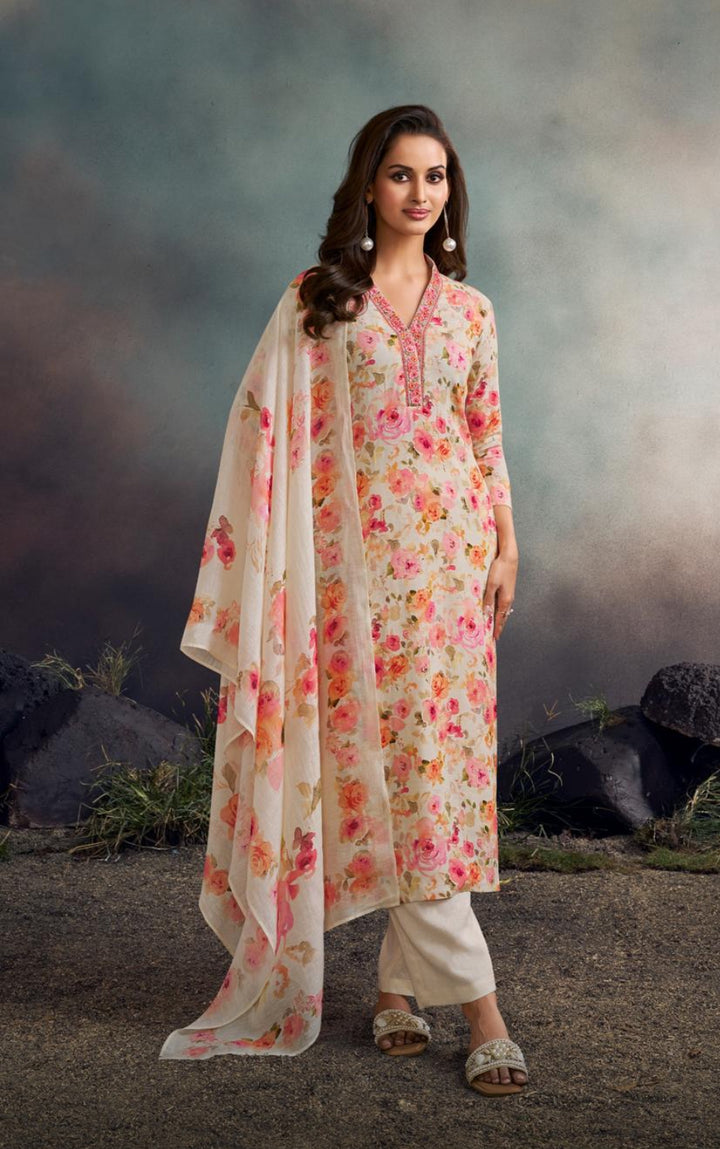 Amina - 11088 - Pure Silk Shalwar Kameez - 3 Pcs
