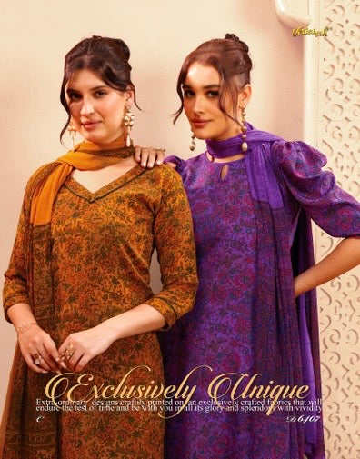 Vaishali 6407- Prints A,B , C & D   - Unstitched - Summer Crepe Unstitched Designer