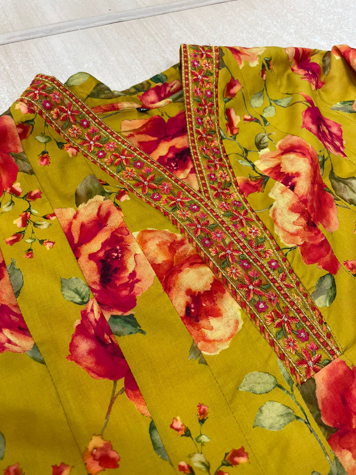 Zainab - 11066 - Cotton/Lawn A line Dress - 3 Pcs
