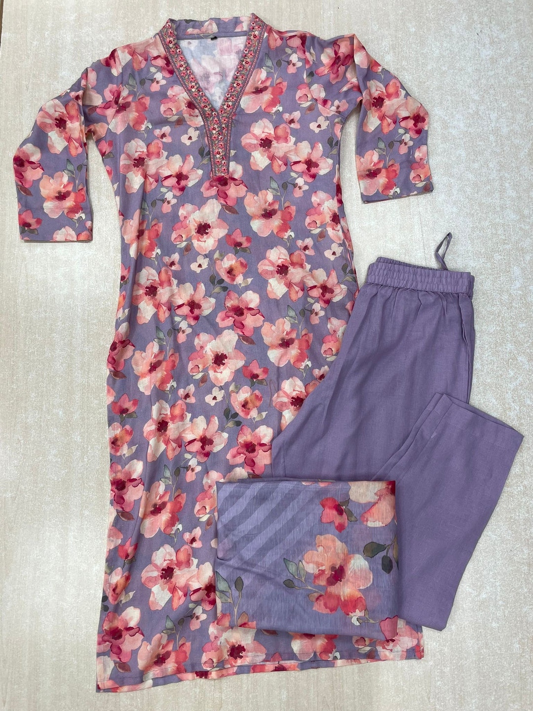 Amina - 11087 - Pure Silk Shalwar Kameez - 3 Pcs