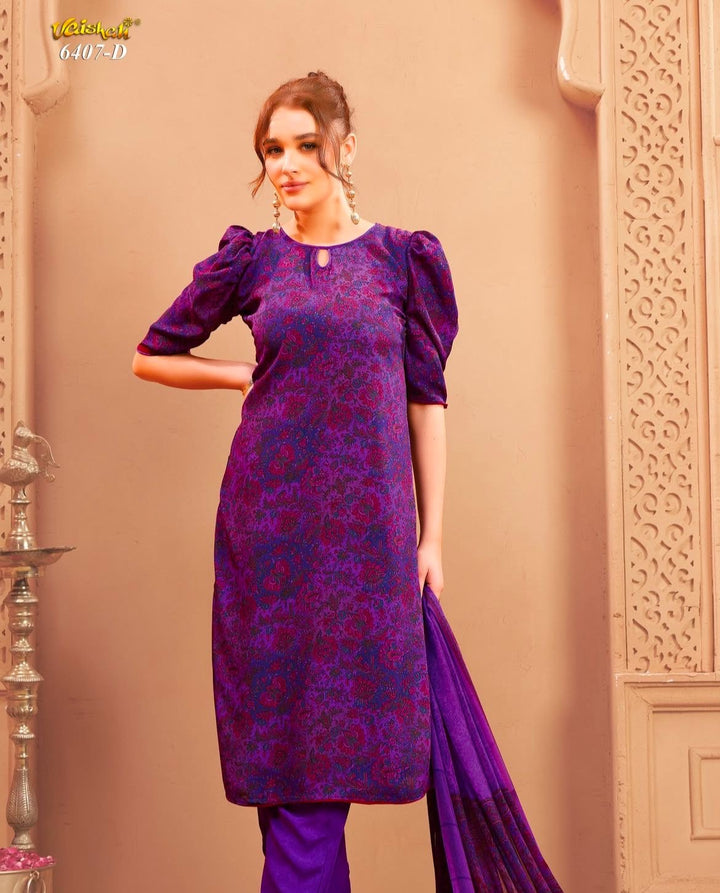 Vaishali 6407- Prints A,B , C & D   - Unstitched - Summer Crepe Unstitched Designer