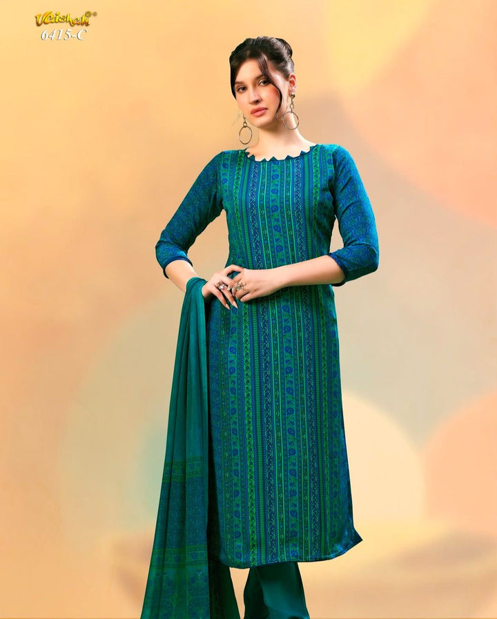 Vaishali 6415- Prints A,B , C , D , E & F   - Unstitched - Summer Crepe Unstitched Designer