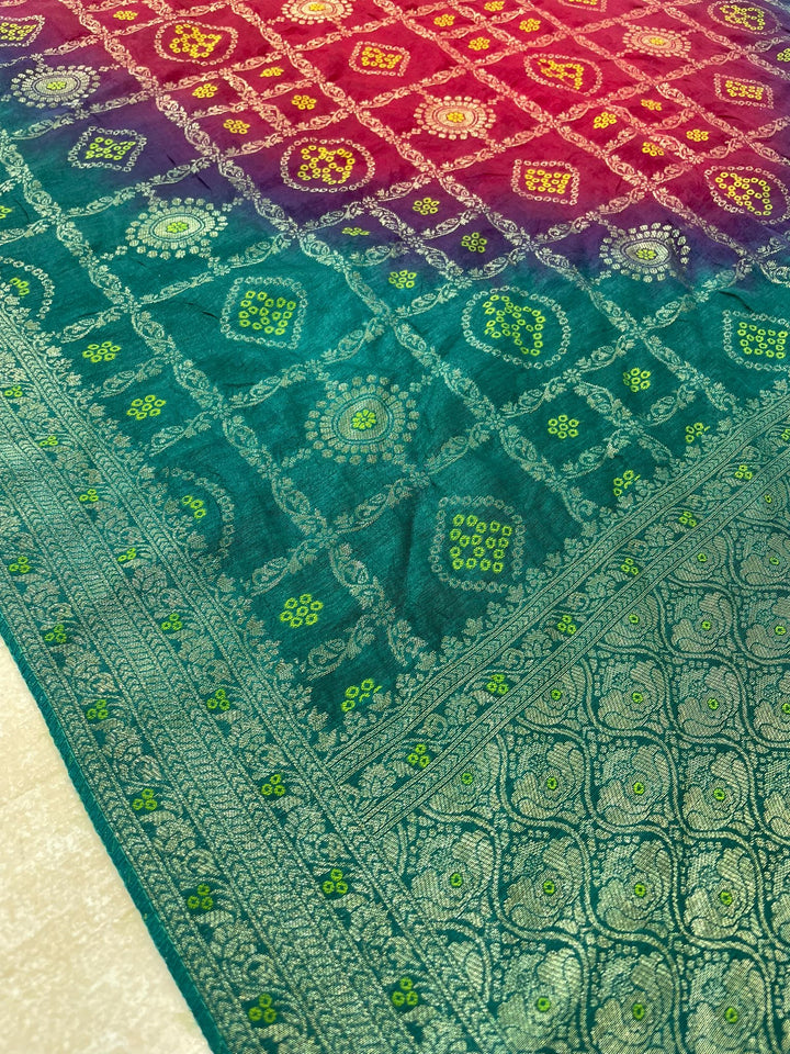 Hooriya - Teal Green Embroidered Anarkali with Jacquard Dupatta - 3 Pcs