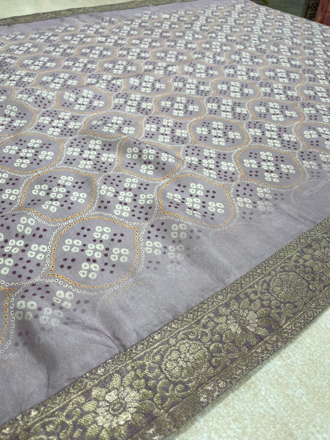 Aasma - Lavender Bhagalpuri Silk Frock with Digital Print Dupatta - 2pcs