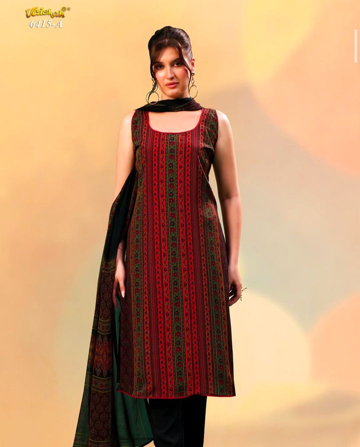Vaishali 6415- Prints A,B , C , D , E & F   - Unstitched - Summer Crepe Unstitched Designer