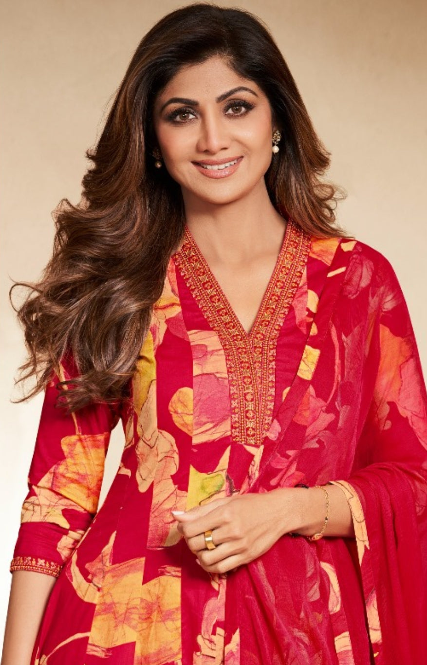 Zainab - 11068 - Cotton/Lawn A line Dress - 3 Pcs