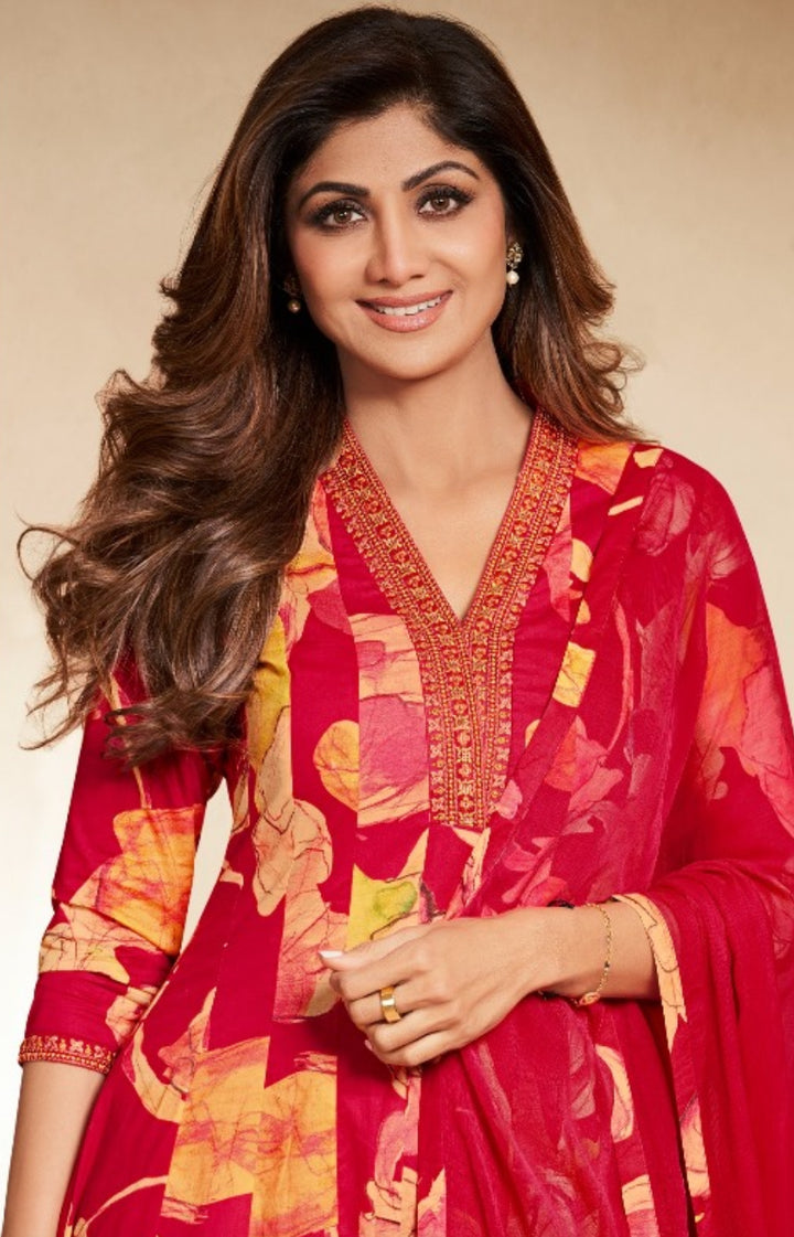 Zainab - 11068 - Cotton/Lawn A line Dress - 3 Pcs