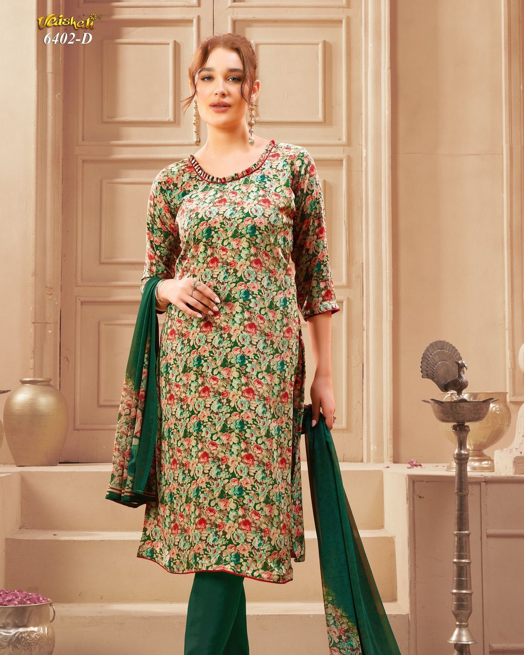 Vaishali 6402 - Prints A,B , C & D - Unstitched - Summer Crepe Unstitched Designer