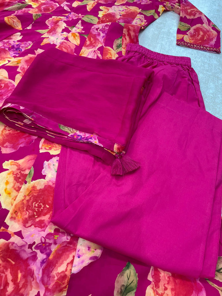Zainab - 11061 - Cotton/Lawn A line Dress - 3 Pcs