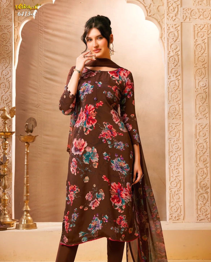 Vaishali 6413- Prints A,B , C & D   - Unstitched - Summer Crepe Unstitched Designer