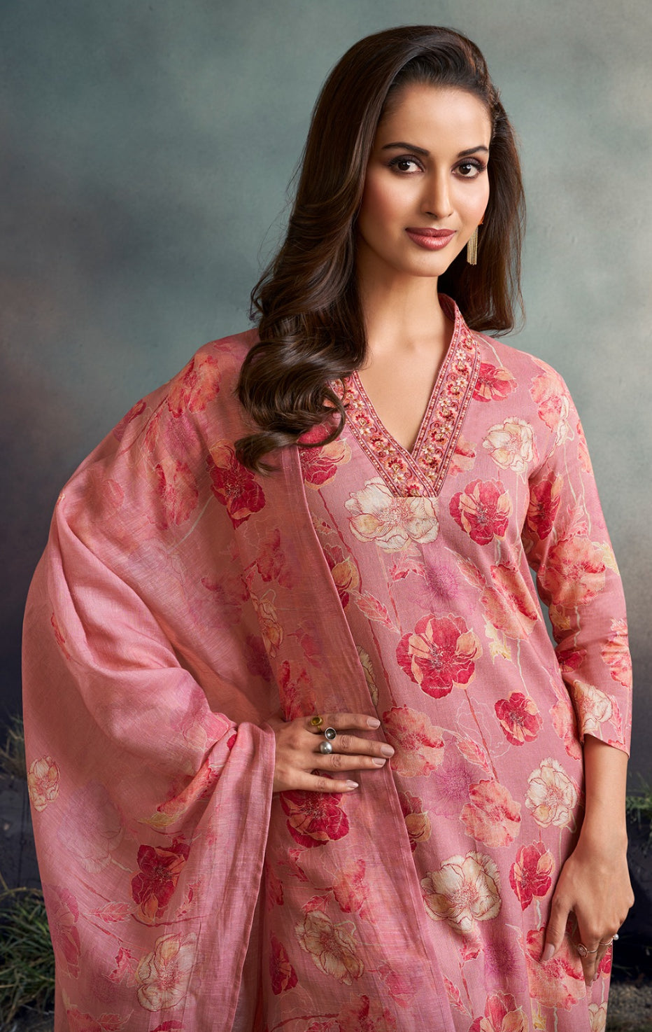 Amina - 11089 - Pure Silk Shalwar Kameez - 3 Pcs