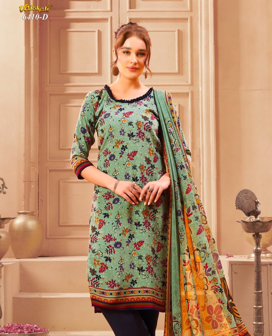 Vaishali 6410- Prints A,B , C & D   - Unstitched - Summer Crepe Unstitched Designer