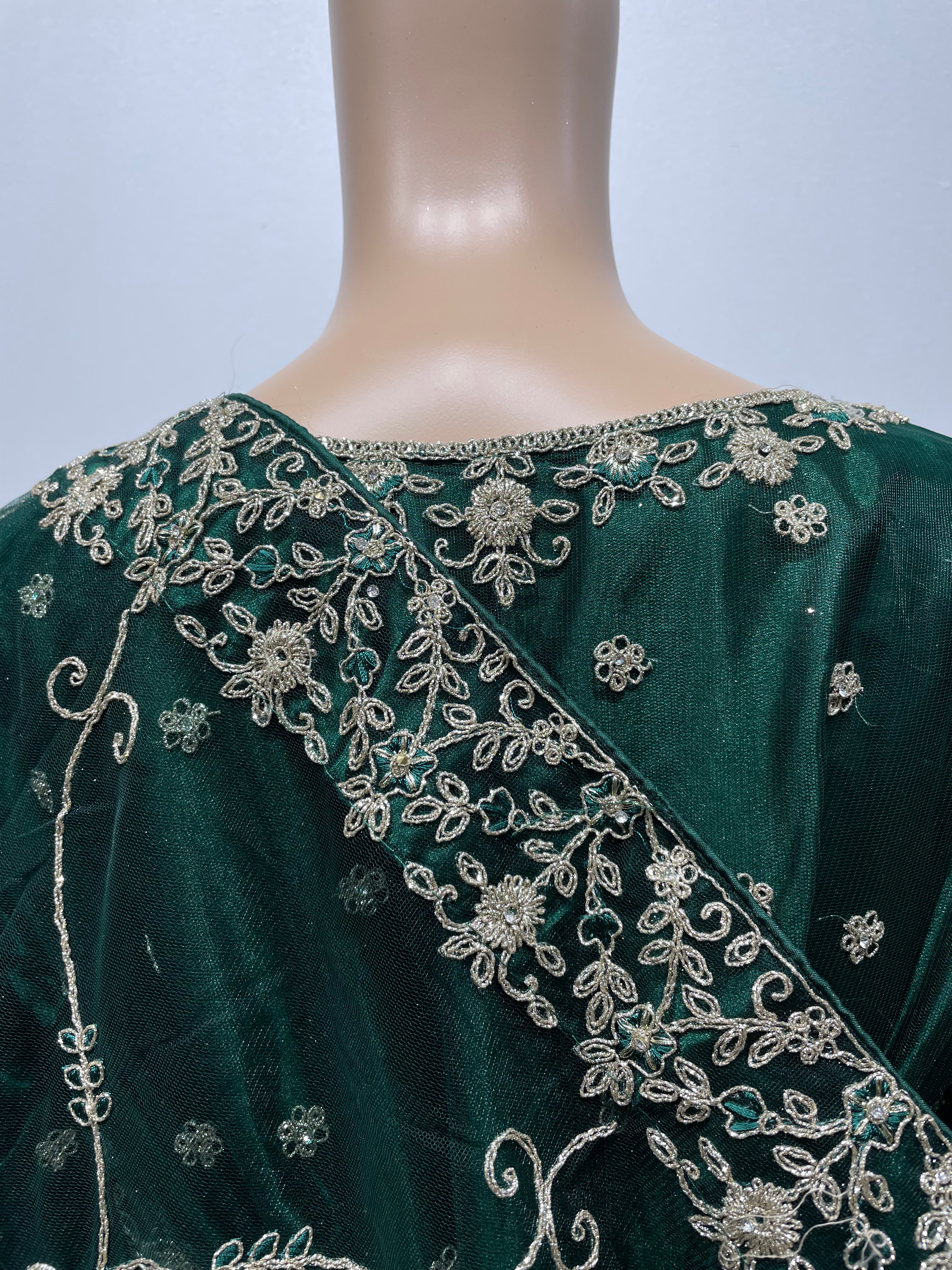 G1 - Emerald Green Heavy Embroidered Gown