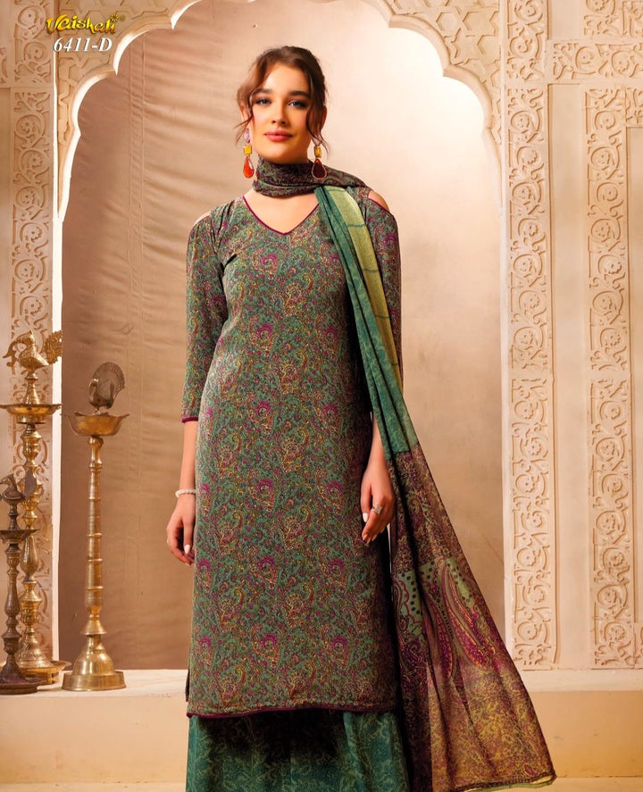 Vaishali 6411- Prints A,B , C & D   - Unstitched - Summer Crepe Unstitched Designer
