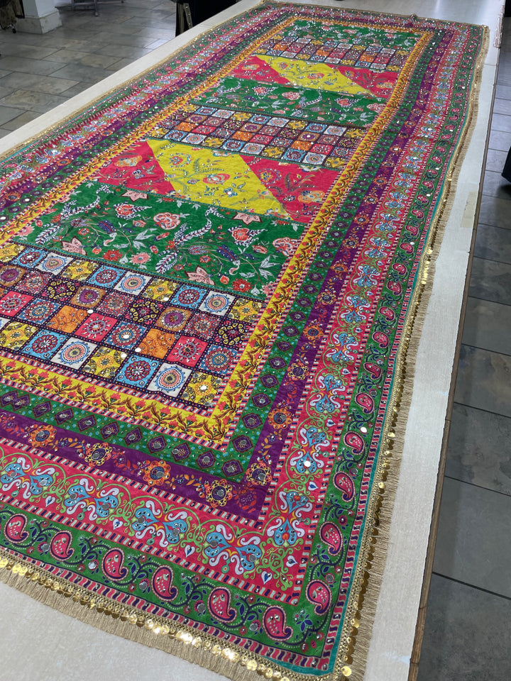 Chameli – Pure Silk Multicolour Dupatta with Mirror & Diamante Detailing