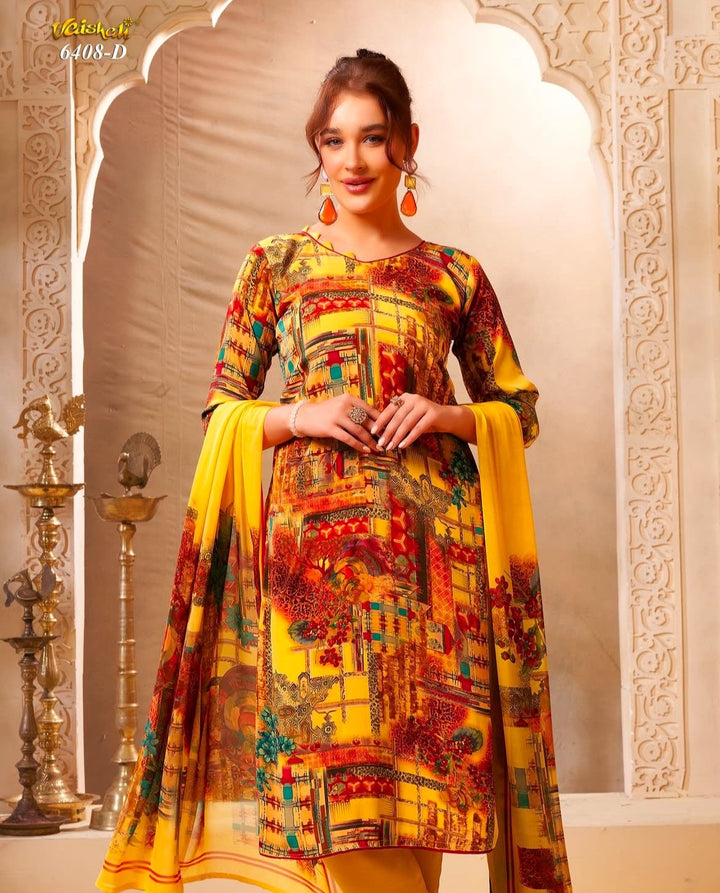 Vaishali 6408- Prints A,B , C & D   - Unstitched - Summer Crepe Unstitched Designer