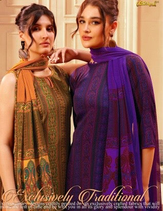 Vaishali 6403 - Prints A,B , C & D - Unstitched - Summer Crepe Unstitched Designer