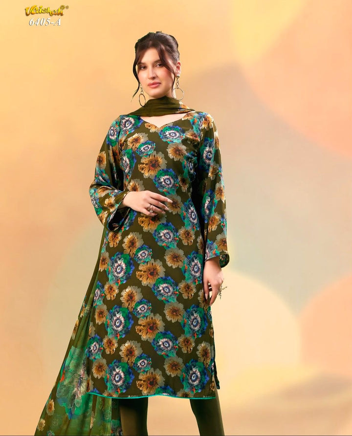 Vaishali 6405 - Prints A,B , C , D & E  - Unstitched - Summer Crepe Unstitched Designer