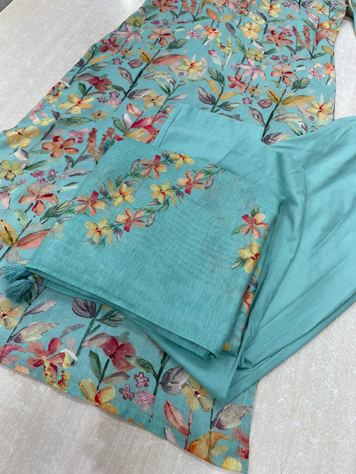 Amina - 11090 - Pure Silk Shalwar Kameez - 3 Pcs