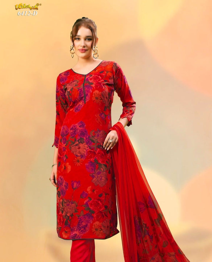 Vaishali 6412- Prints A,B , C & D   - Unstitched - Summer Crepe Unstitched Designer