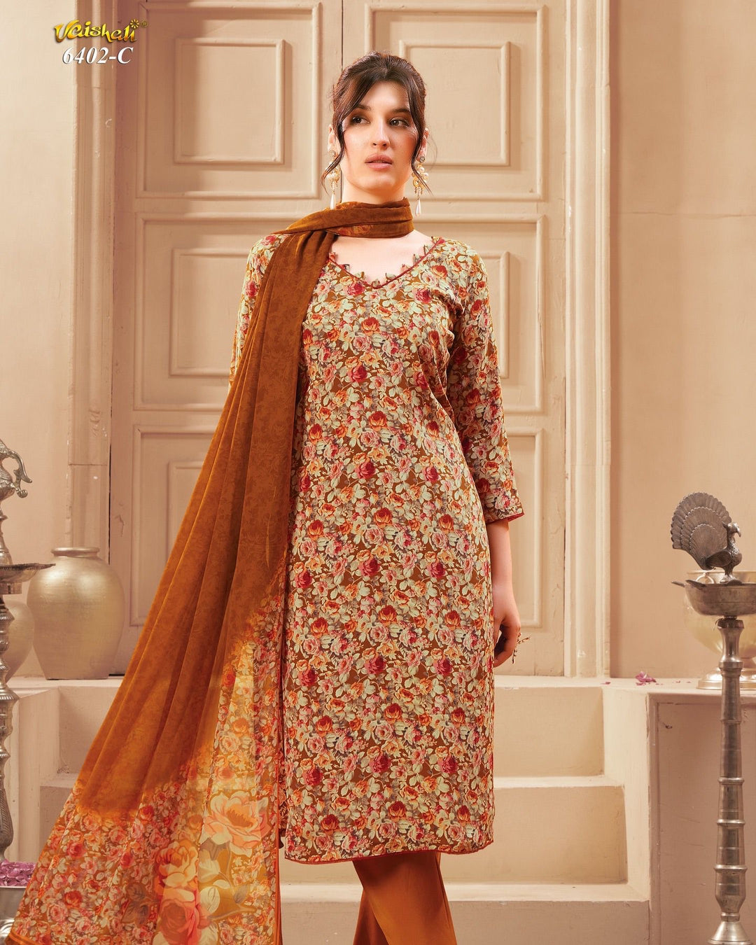 Vaishali 6402 - Prints A,B , C & D - Unstitched - Summer Crepe Unstitched Designer