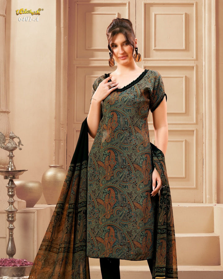 Vaishali 6401 - Prints A,B , C & D - Unstitched - Summer Crepe Unstitched Designer