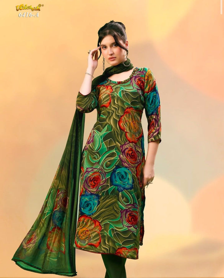 Vaishali 6416- Prints A,B , C & D   - Unstitched - Summer Crepe Unstitched Designer