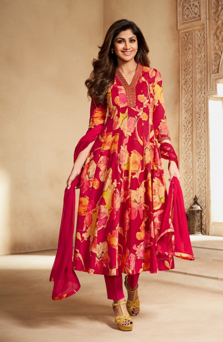 Zainab - 11068 - Cotton/Lawn A line Dress - 3 Pcs