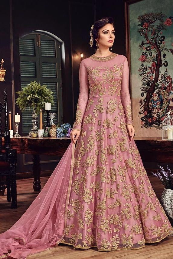 Violet - 5807C - Pink Anarkali