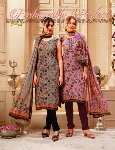 Vaishali 6410- Prints A,B , C & D   - Unstitched - Summer Crepe Unstitched Designer