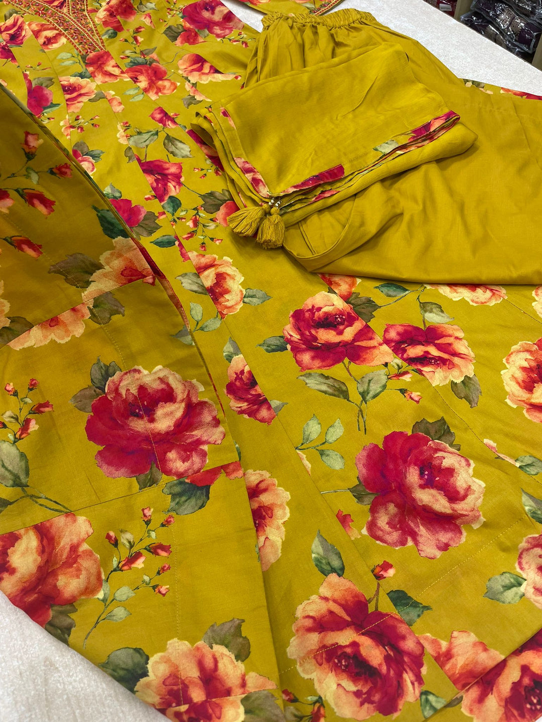Zainab - 11066 - Cotton/Lawn A line Dress - 3 Pcs