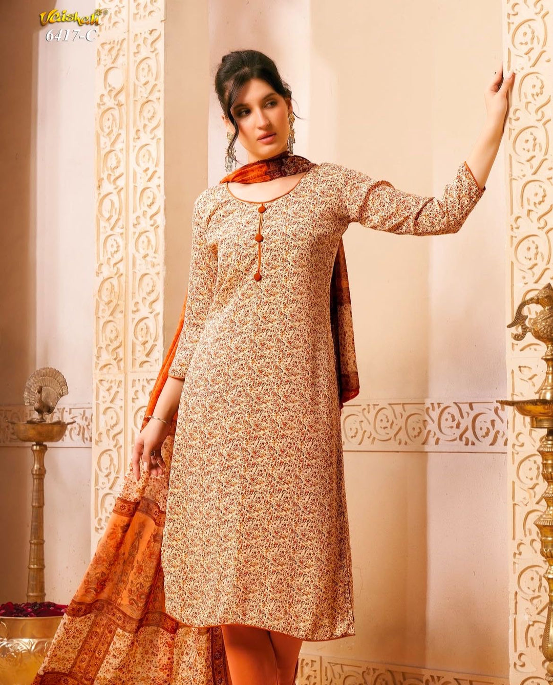 Vaishali 6417- Prints A,B , C & D   - Unstitched - Summer Crepe Unstitched Designer