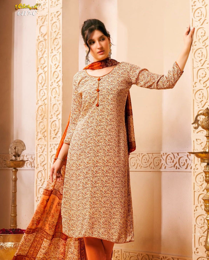 Vaishali 6417- Prints A,B , C & D   - Unstitched - Summer Crepe Unstitched Designer
