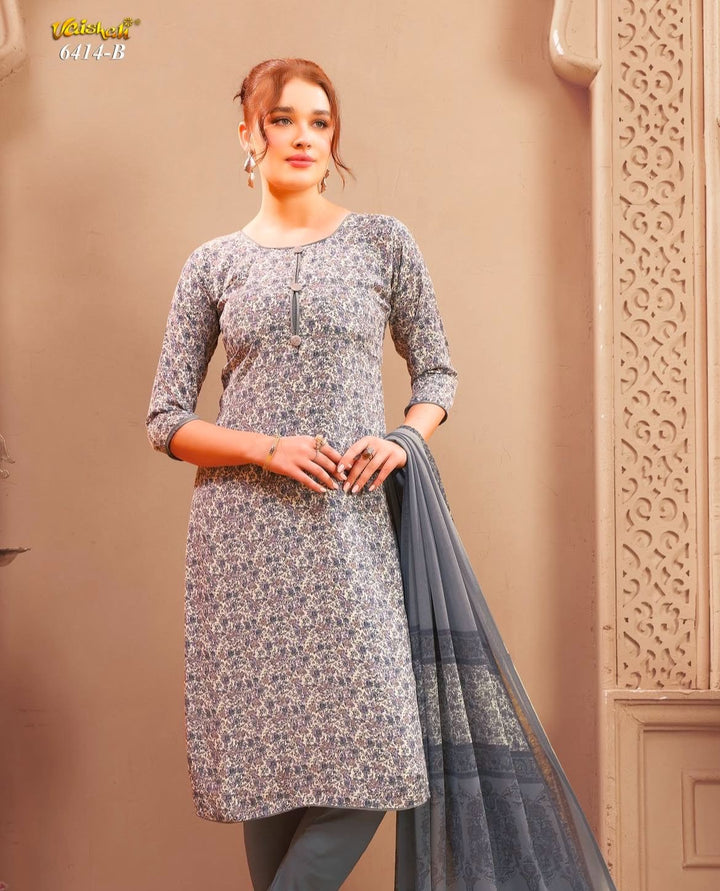 Vaishali 6414- Prints A,B , C & D   - Unstitched - Summer Crepe Unstitched Designer