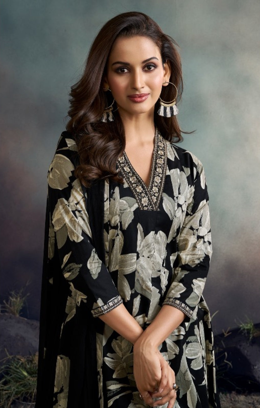 Zainab - 11065 - Cotton/Lawn A line Dress - 3 Pcs