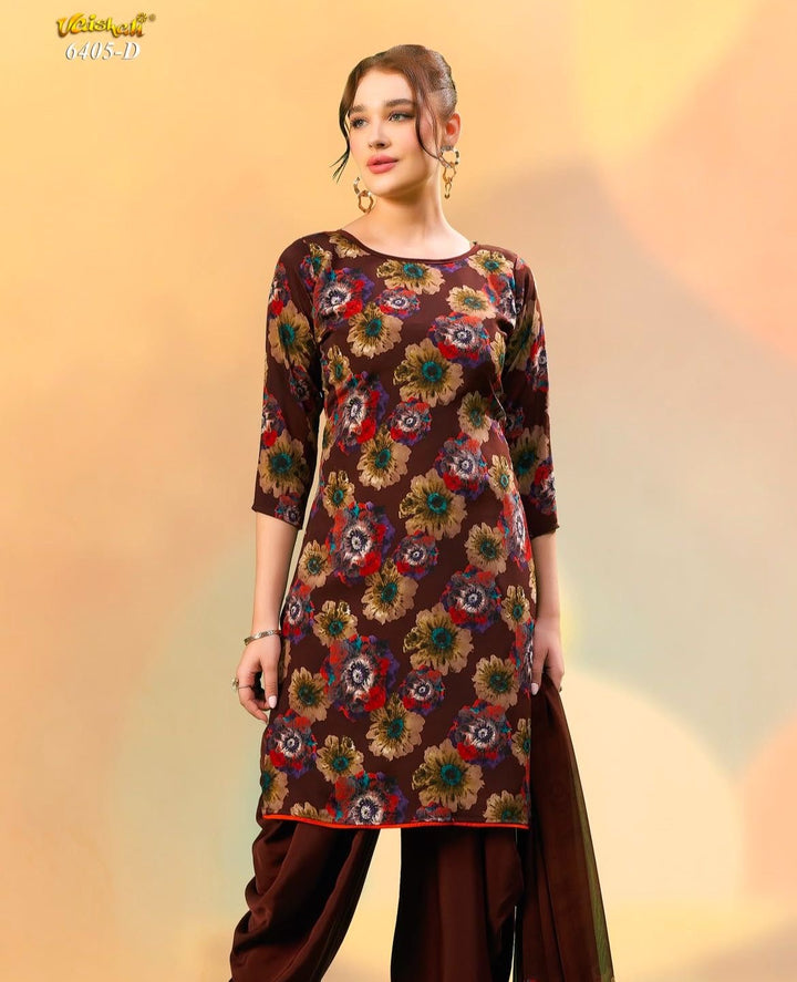 Vaishali 6405 - Prints A,B , C , D & E  - Unstitched - Summer Crepe Unstitched Designer