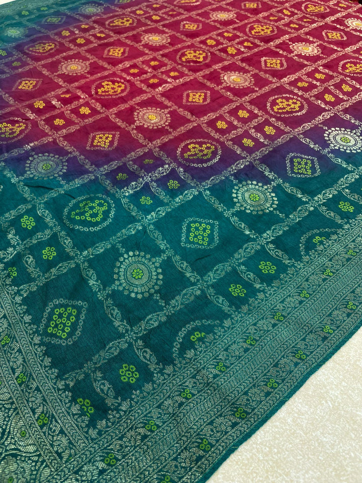Hooriya - Teal Green Embroidered Anarkali with Jacquard Dupatta - 3 Pcs