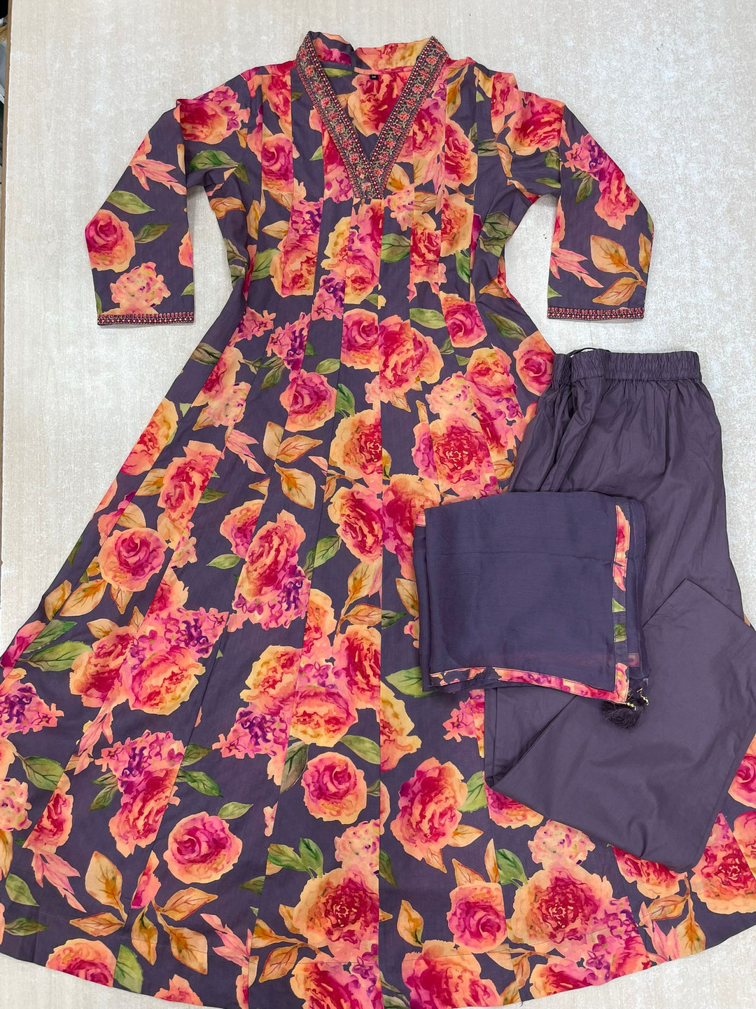 Zainab - 11062 - Cotton/Lawn A line Dress - 3 Pcs