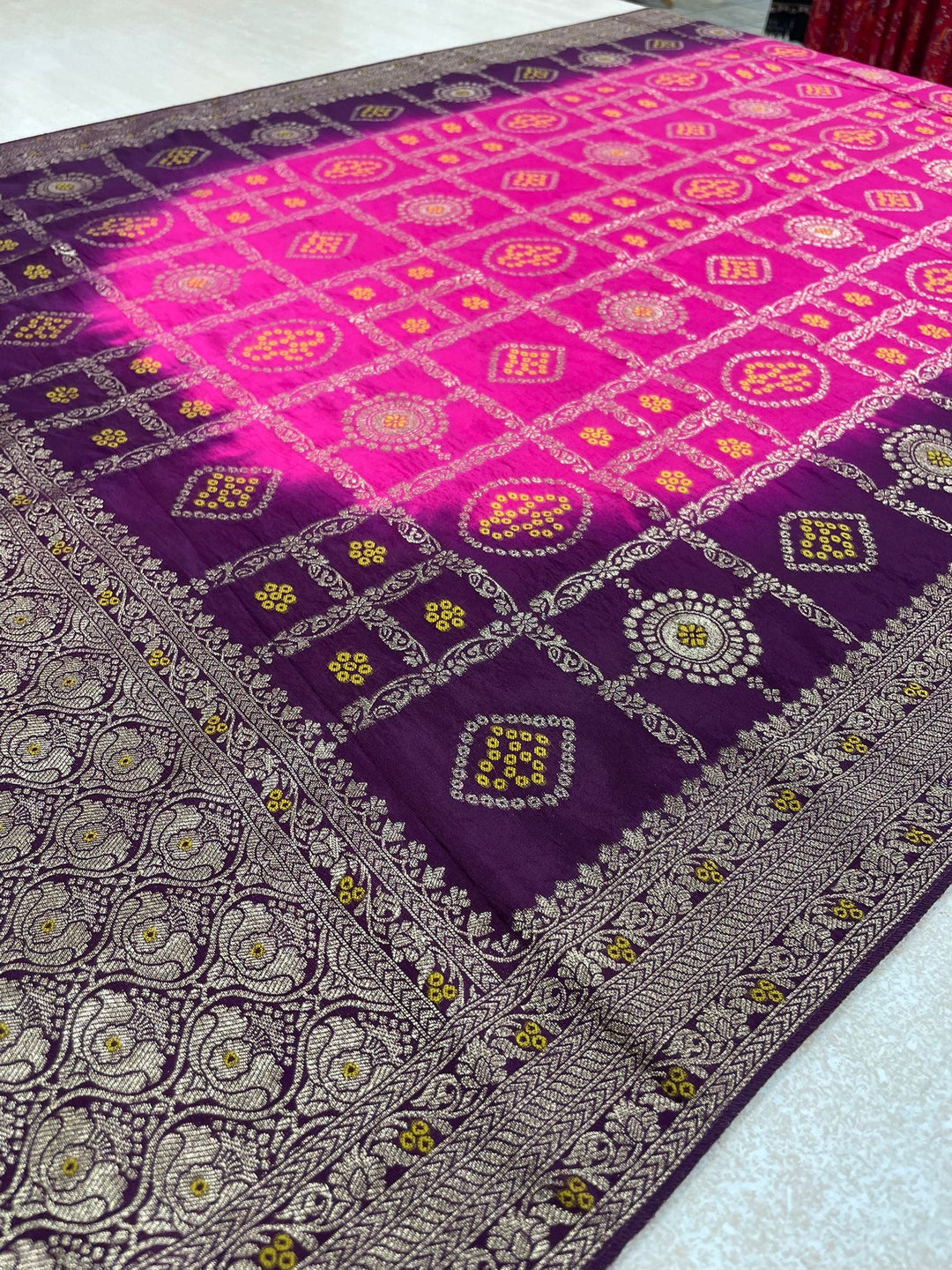 Hooriya - Purple Embroidered Anarkali with Jacquard Dupatta - 3 Pcs