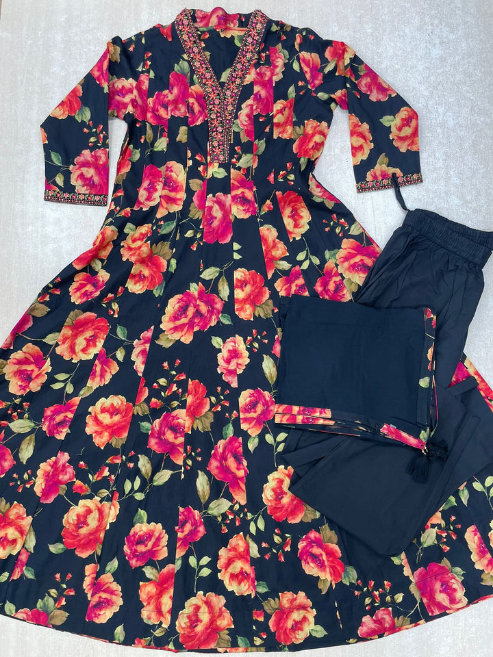 Zainab - 11067 - Cotton/Lawn A line Dress - 3 Pcs