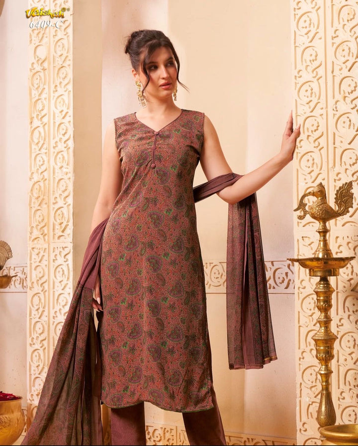 Vaishali 6409- Prints A,B , C & D   - Unstitched - Summer Crepe Unstitched Designer