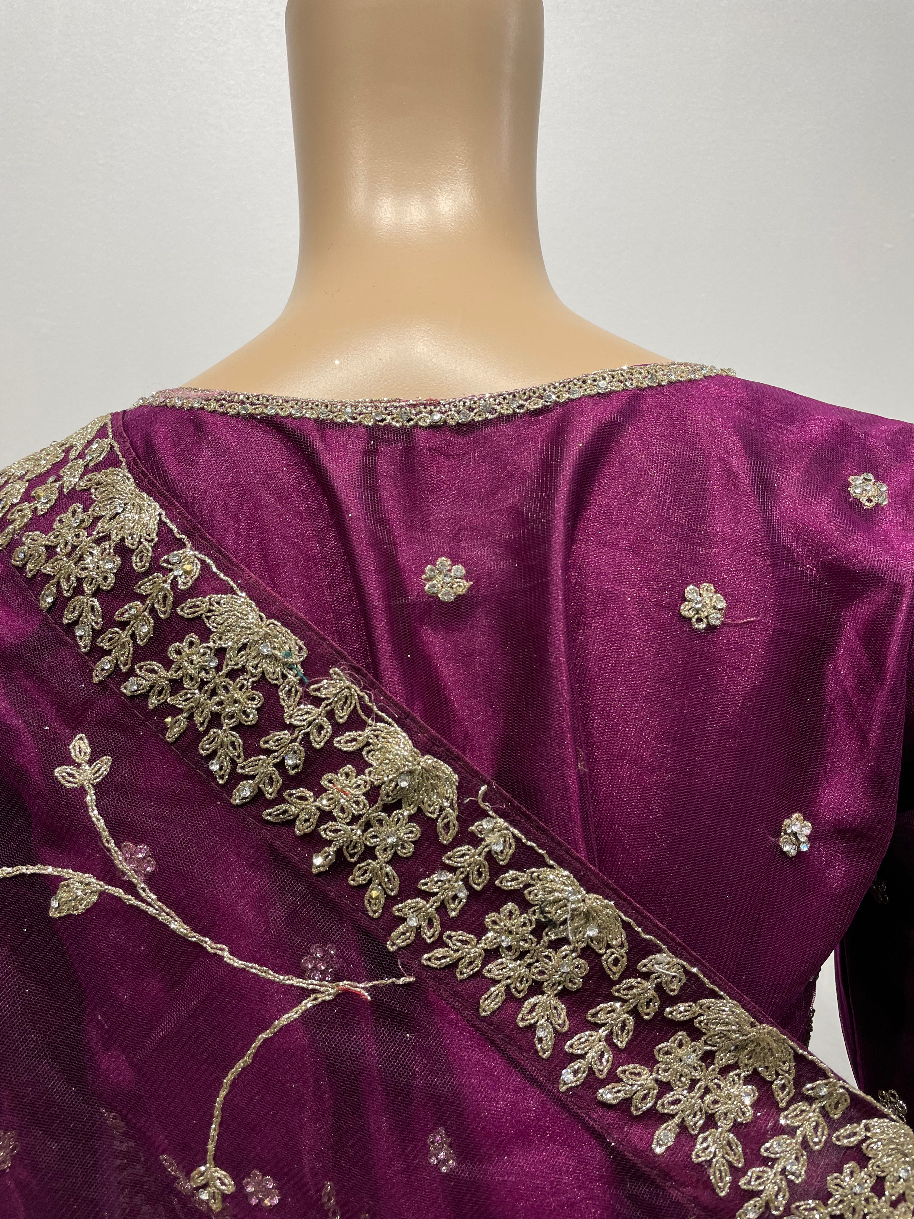 G1 - Purple Heavy Embroidered Gown